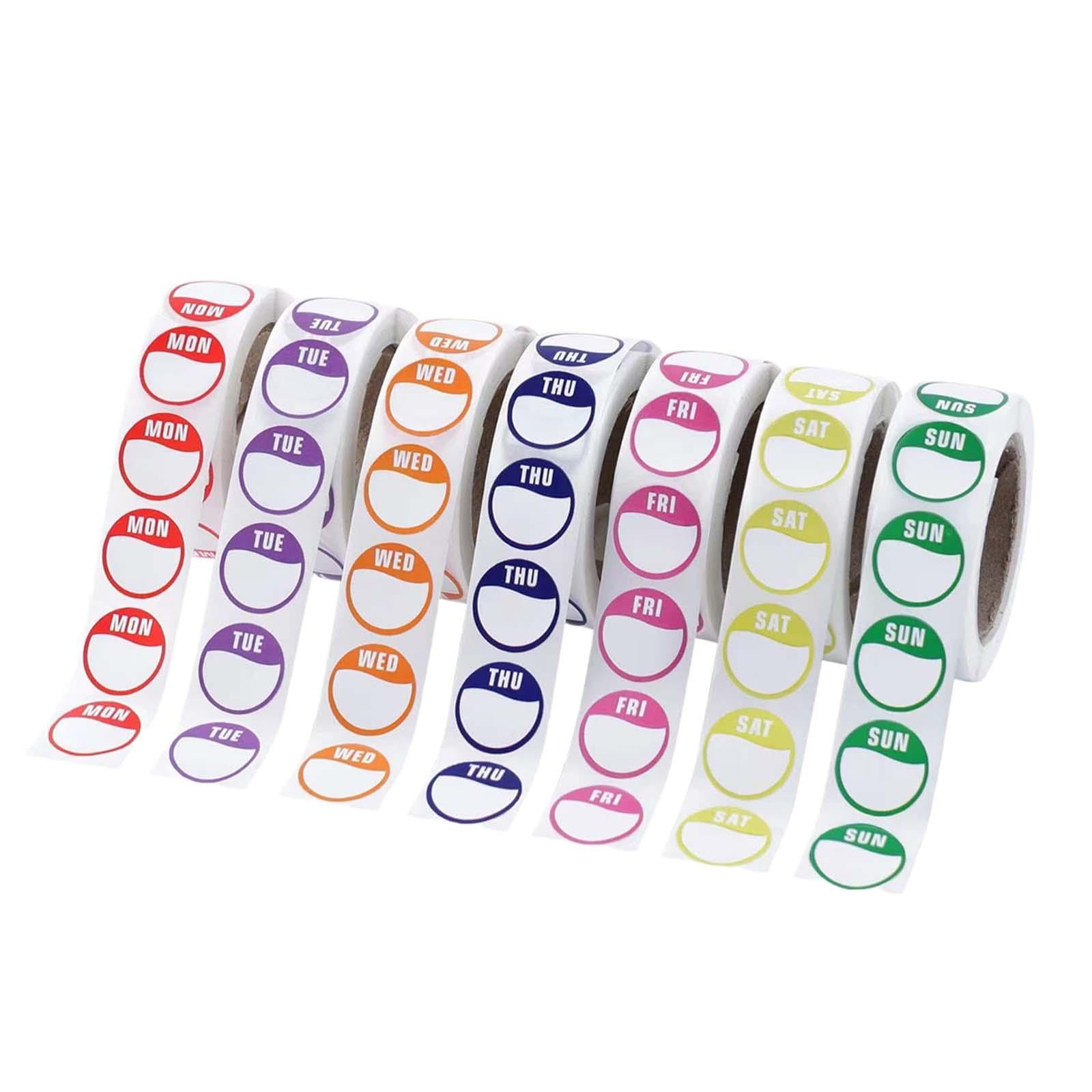 Amazon | Hellery 曜日ステッカー 7ロール/3500枚 日付ドット